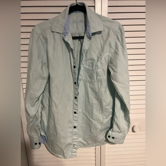 Mens Tasso Elba Blue Size S Dress Shirt - Picture 5 of 5